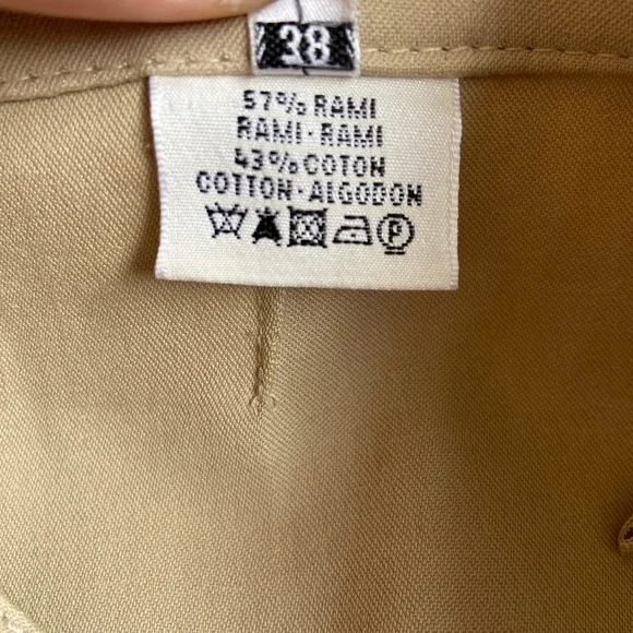 Hermes Womens Two Pocket Button Up Knee Length Pencil Skirt Beige Size 38 - Picture 7 of 12